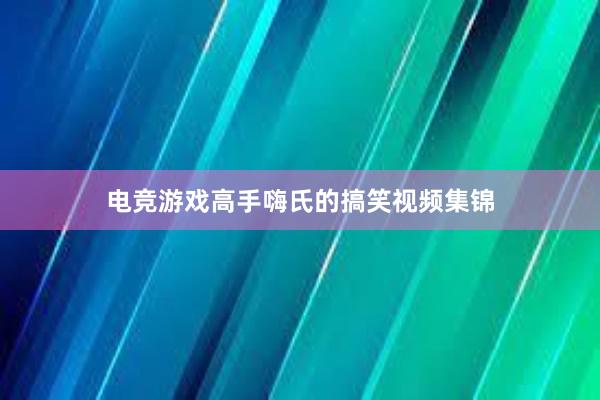 电竞游戏高手嗨氏的搞笑视频集锦